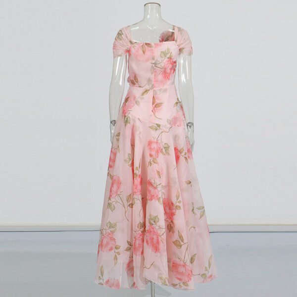 Vintage Floral Mop Dress – Large Swing Style for Women - Image 3
