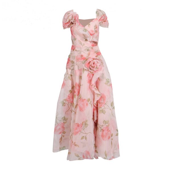 Vintage Floral Mop Dress – Large Swing Style for Women - Image 2